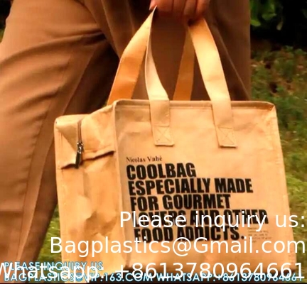 Sacs de déjeuner pour femmes Cooler de sac de déjeuner isolé, boîtes de déjeuner Tyvek portables pour femmes, grand déjeuner