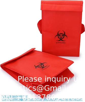 Sac de refroidisseur de danger biologique isolé médical, sac de transport de spécimens médicaux, sac de transport biologique, 6,75&quot; x 10&quot; x 5,75&quot;