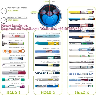 48H stylos d'insuline Refroidisseur de voyage TSA approuvé Médicaments diabétiques Refroidisseur de voyage, Refroidisseur médical d'insuline portable