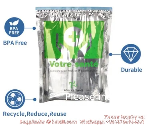 Foil d'aluminium isolé Petit déjeuner nouveau bon marché Produits de la mer Refroidisseur de stockage Sac thermique Sac isolant