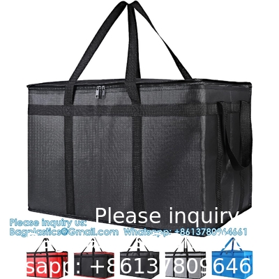 Sacs de refroidissement isolés de plus grande taille avec fermeture à fermeture à glissière,sacs d'épicerie réutilisables pour garder les aliments chauds ou froids,couplés