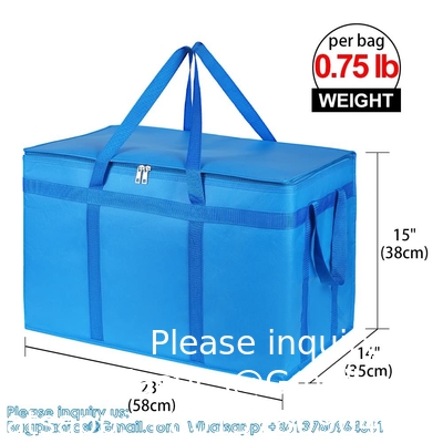 Sac d'épicerie isolé, sac d'épicerie réutilisable et pliable, isolant thermique, poignée solide, sac à main