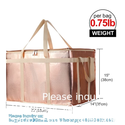 Sac d'épicerie isolé, sac d'épicerie réutilisable et pliable, isolant thermique, poignée solide, sac à main