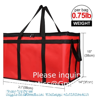 Sac de livraison d'aliments et d'épiceries isolé XL durable, recyclable - Pour la restauration, les restaurants, les chauffeurs de livraison