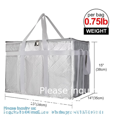 Sac de livraison d'aliments et d'épiceries isolé XL durable, recyclable - Pour la restauration, les restaurants, les chauffeurs de livraison