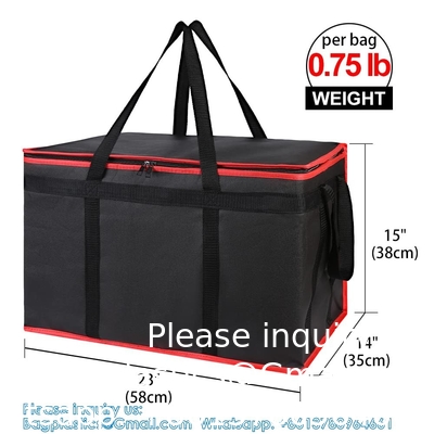 Sac de livraison d'aliments et d'épiceries isolé XL durable, recyclable - Pour la restauration, les restaurants, les chauffeurs de livraison