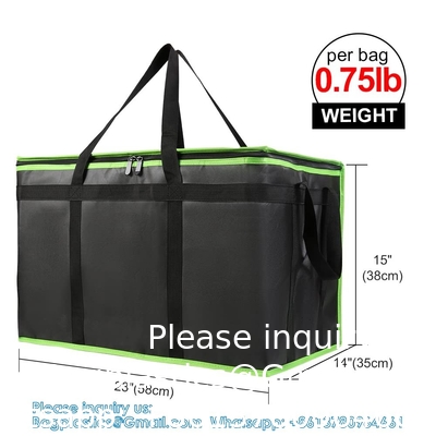 Sac de livraison d'aliments et d'épiceries isolé XL durable, recyclable - Pour la restauration, les restaurants, les chauffeurs de livraison