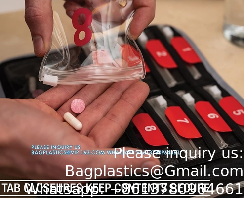 Organiseur de pilules de voyage pour les vitamines, les médicaments, les ordonnances ou le stockage de médicaments Couleur codée 16 Slot Sliml