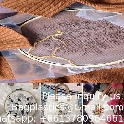 Stabilisateur soluble dans l'eau pour le film de repassage de broderie (10 pouces x 50 rouleaux Yd), stabilisateurs de broderie transparents de base 35um