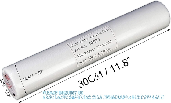 Laver le stabilisateur de broderie et le revêtement 35um film transparent soluble dans l'eau 10 yards roll