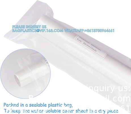 Laver le stabilisateur de broderie et le revêtement 35um film transparent soluble dans l'eau 10 yards roll
