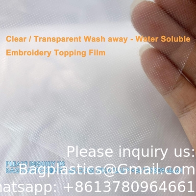 Laver le stabilisateur de broderie et le revêtement 35um film transparent soluble dans l'eau 10 yards roll