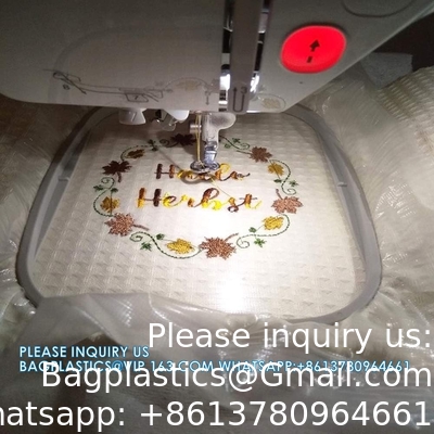 Laver le stabilisateur de broderie et le revêtement 35um film transparent soluble dans l'eau 10 yards roll