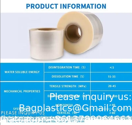 Membrane soluble dans l'eau Machine d'emballage de film PVA en gros PVA film soluble dans l'eau Pour les bacs de détergent de linge