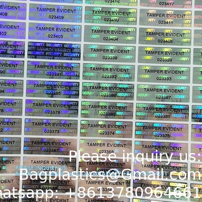 Transfert de garantie de sécurité à preuve de contrefaçon autocollants/étiquettes/sceaux vides (rouge, 1 x 3,35 pouces, numéros de série)