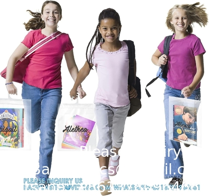 Sacs de rangement suspendus, gros crochet Sacs en plastique transparents de 10 x 12,5 pouces pour les salles de classe, les bibliothèques et les pharmacies
