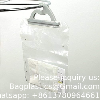Sacs de rangement suspendus, 10 paquets de sacs en plastique transparent de 12 x 9 pouces pour les salles de classe, les bibliothèques et les pharmacies