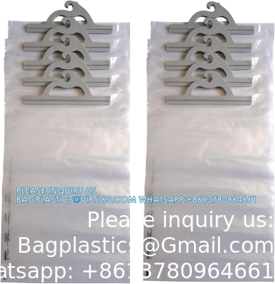 Sacs de rangement suspendus, 10 paquets de sacs en plastique transparent de 12 x 9 pouces pour les salles de classe, les bibliothèques et les pharmacies
