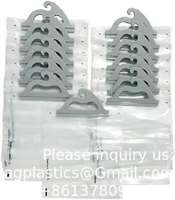Sacs de rangement suspendus, 10 paquets de sacs en plastique transparent de 12 x 9 pouces pour les salles de classe, les bibliothèques et les pharmacies