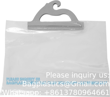 Sacs de rangement suspendus, 10 paquets de sacs en plastique transparent de 12 x 9 pouces pour les salles de classe, les bibliothèques et les pharmacies