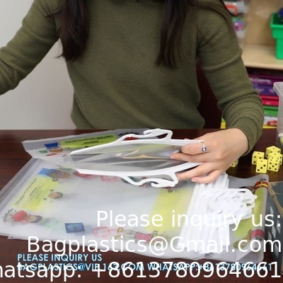 Sacs d'étudiants, sac à dos facile, sac de lecture robuste, fermé, suspendu Sacs en plastique en toute sécurité Envoyer les devoirs à la maison