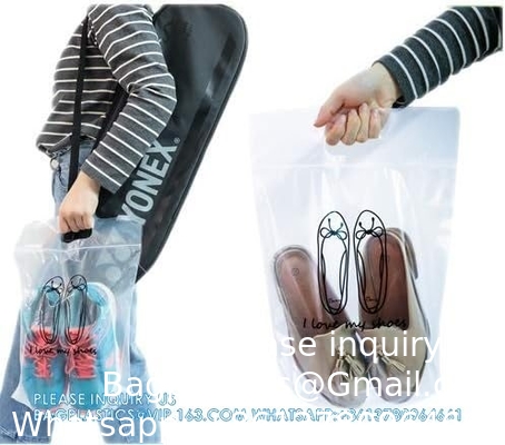 Sacs de rangement à fermeture à glissière Sacs à fermeture à glissière en plastique Sacs en plastique à fermeture à glissière transparents Sacs en plastique élargissables Sacs de fond avec poignée de transport
