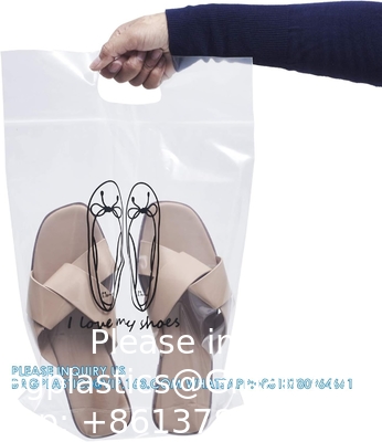 Sacs de rangement à fermeture à glissière Sacs à fermeture à glissière en plastique Sacs en plastique à fermeture à glissière transparents Sacs en plastique élargissables Sacs de fond avec poignée de transport