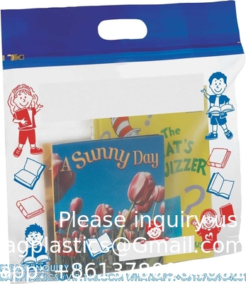 Sacs de rangement pressés et scellés, sacs coulissants en métal, sacs à fermeture à glissière en métal plastique épais extra-grand, sacs à livres pour classe pour enfants