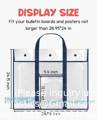 Sac de rangement d'affiches (31,5 &quot;× 25,5&quot;) Portefeuille d'art pour les enseignants Organisation de la salle de classe