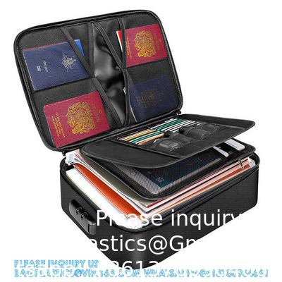 Sac à dossiers ignifuge sac à clé de voyage grand sac à dossiers ignifuge sac de rangement organisateur