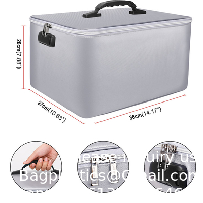 Sac à dossiers ignifuge sac à clé de voyage grand sac à dossiers ignifuge sac de rangement organisateur