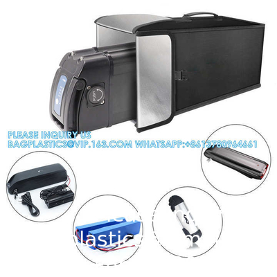 Sac de stockage de batterie ignifuge, ignifuge, résistant à l'explosion, sac de transport sûr pour batterie de vélo électrique