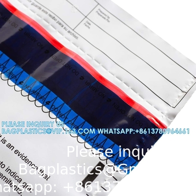 Sacs de preuve de police, sacs de sécurité de la sécurité publique, conteneur de preuves de la scène de crime, 6&quot; x 8&quot;, 100 paquets