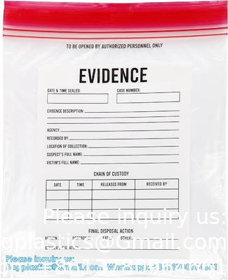 Sacs de preuves, organisateur, sac de rangement Sac de friandises pour les fêtes amusantes, super pour Halloween et les fêtes de police.