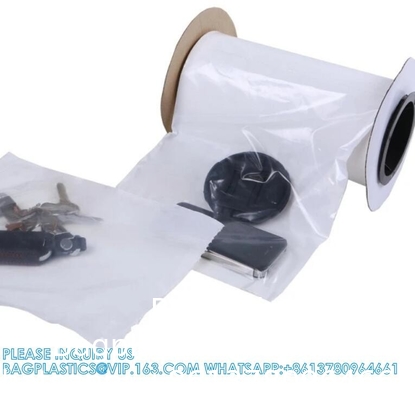 Sacs à bagages perforés pré-ouverts sur rouleaux ou pliés dans une boîte/sacs à bagages en plastique biodégradable sur mesure