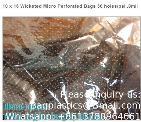 Sac à pain croustillant en polypropylène micro-perforé Sacs de pâtisserie Torsionner les cravates, adapté pour les mini-gâteaux Donut/Muffin/Bagel