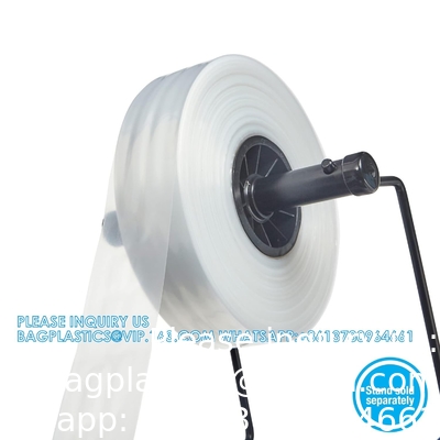 LDPE poly tubes, mini rouleau, 2&quot; W X 1000' L, 2 Mil Clear plastique poly tubes rouleau, FDA USDA conforme à la sécurité alimentaire