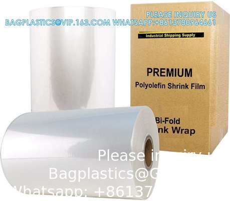 8&quot; 75 Gauge Polyolefin Film rétrécissant enveloppement thermique POF Centrefold 3500'Feet enveloppement thermique POF Centrefold