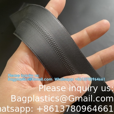 Fermeture à glissière imperméable à l'eau en PU revêtue de dents triangulaires Fermeture à glissière en plastique résistante à l'eau pour les sacs de vêtements