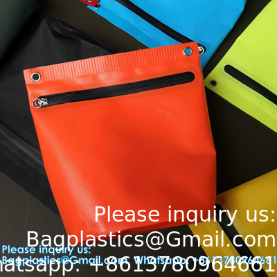 Sac imperméable au logo personnalisé Sac de pêche en bâche en PVC Sac de lavage fabriqué avec processus de soudage