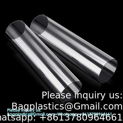 Tubes en acrylique, tubes en plastique transparent 15,5' longueur tubes en PVC transparent ronds tubes en polycarbonate résistant aux produits chimiques