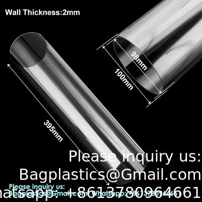 Tubes en acrylique, tubes en plastique transparent 15,5' longueur tubes en PVC transparent ronds tubes en polycarbonate résistant aux produits chimiques