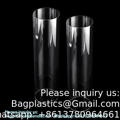 Tubes en acrylique, tubes en plastique transparent 15,5' longueur tubes en PVC transparent ronds tubes en polycarbonate résistant aux produits chimiques