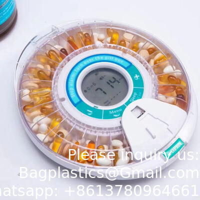 Portable Multifunctional Timing Alarm Clock Intelligent Electronic Medicine Box For Elderly Pill Storage Cases Reminder Feature