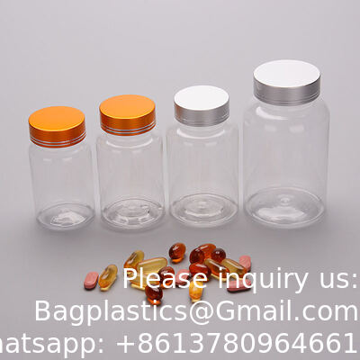 100ml 120ml 150ml 200ml 250ml 225ml Medicine Pill Bottles Transparent Plastic Pet Capsule Medicine Plastic Bottle With Cap