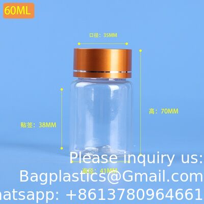 Clear Pill Bottle 30ml/80ml Plastic Medicine Containers Sample Jar With Caps Refillable Tablet Storage Holder Empty Reagent Chemical Organizers Small Travel Pill Cases For Liquid Solid