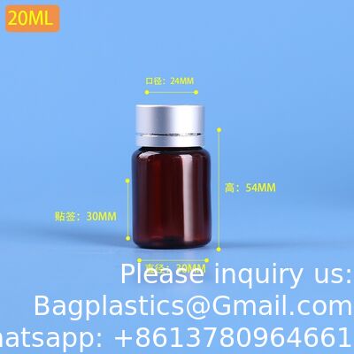 Clear Pill Bottle 30ml/80ml Plastic Medicine Containers Sample Jar With Caps Refillable Tablet Storage Holder Empty Reagent Chemical Organizers Small Travel Pill Cases For Liquid Solid