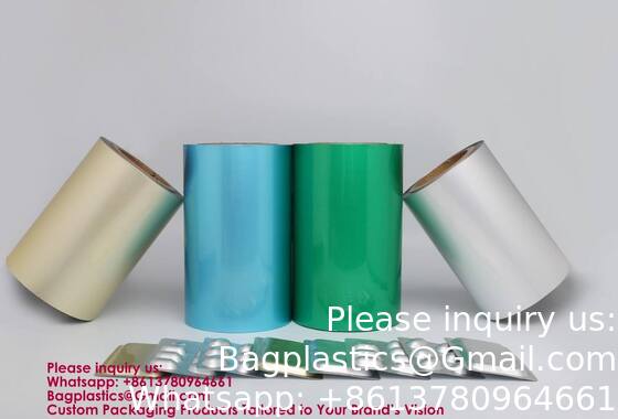 Blister Foil Alu Alu Foil PVC PVDC Composited Film Aluminum Lids Foil/Film Aluminum Foil Paper Strip Foil Suppository Laminated Foil Tropical Blister Foil Chocolate Foil Food Packaging Foil Film Roll
