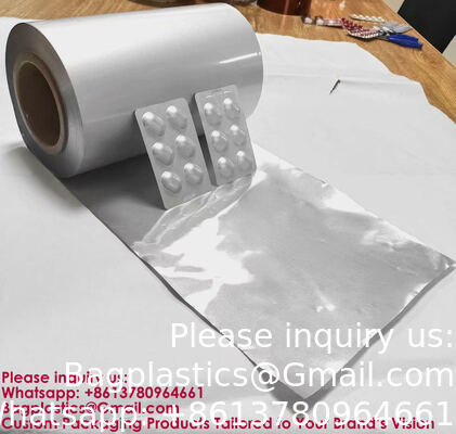 Blister Foil Alu Alu Foil PVC PVDC Composited Film Aluminum Lids Foil/Film Aluminum Foil Paper Strip Foil Suppository Laminated Foil Tropical Blister Foil Chocolate Foil Food Packaging Foil Film Roll