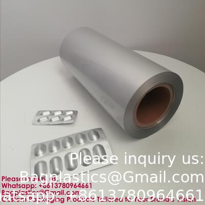 Blister Foil Alu Alu Foil PVC PVDC Composited Film Aluminum Lids Foil/Film Aluminum Foil Paper Strip Foil Suppository Laminated Foil Tropical Blister Foil Chocolate Foil Food Packaging Foil Film Roll